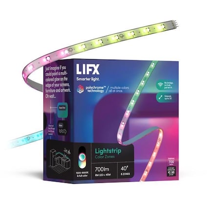 Lifx LIFX Smart Home 40 in. L Color Changing Plug-In LED Smart-Enabled Tape Light 1 pk LZ3TV1MUS